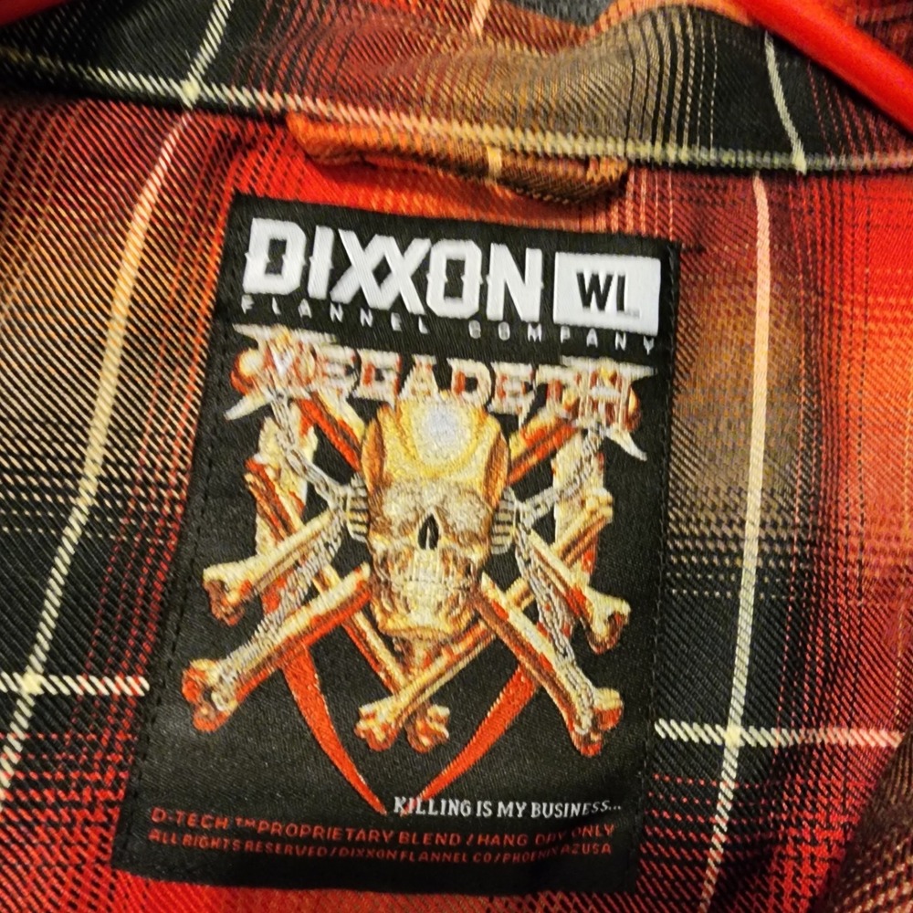 Dixxon Women's Megadeth Flannel Shirt NWT Large - Picture 3 of 12